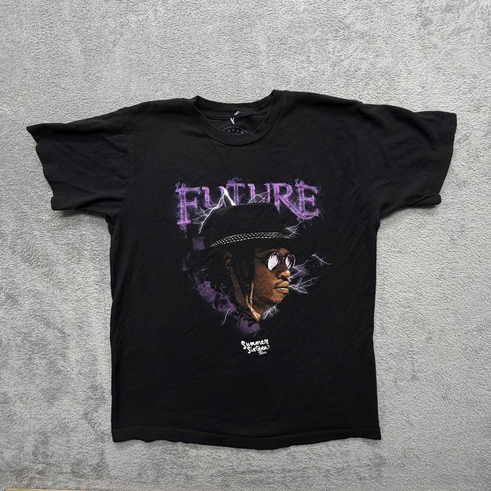 Future Summer Sixteen Tour Shirt Mens Medium Black Graphic Rap Tee Freebandz